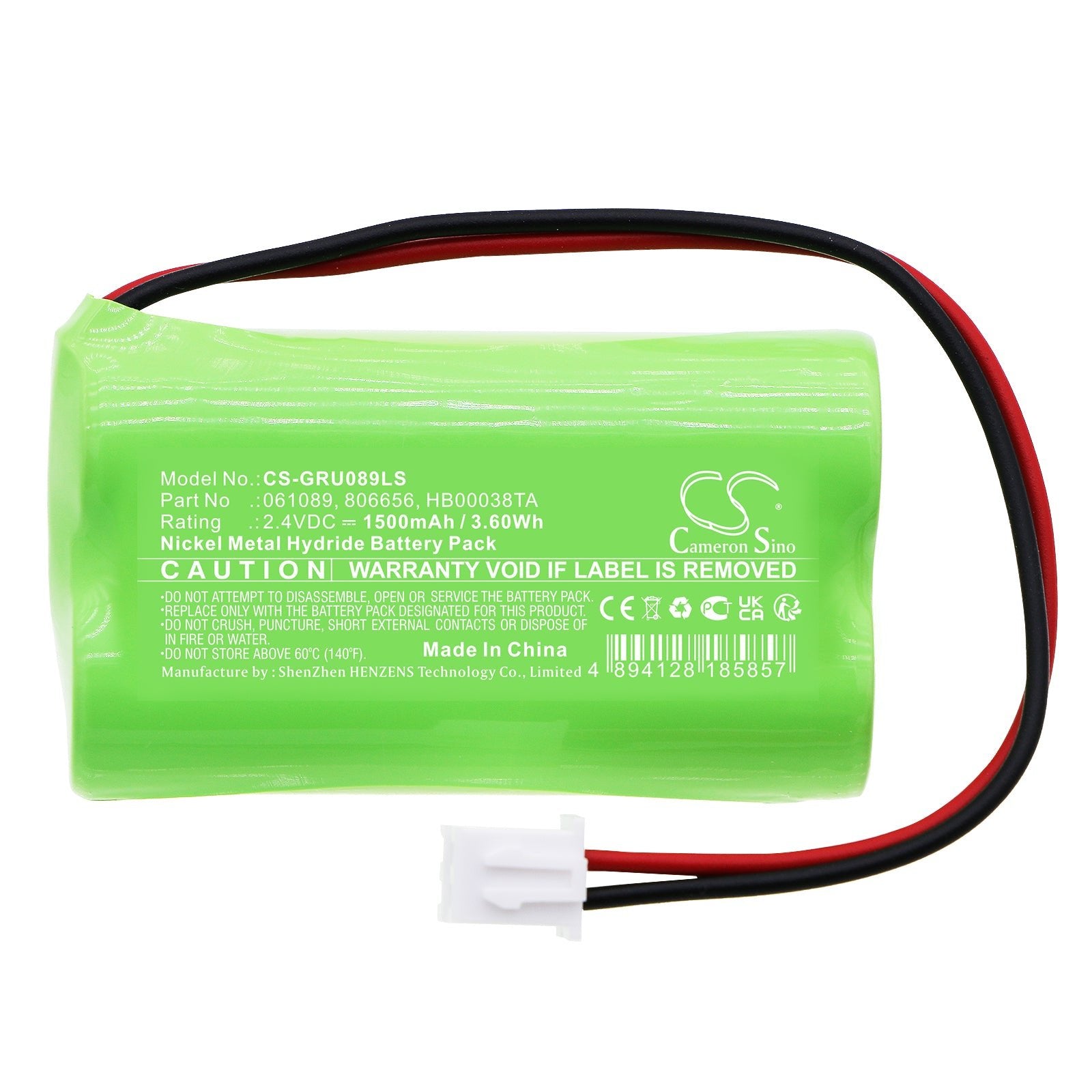 Ni-MH, Emergency Lighting Battery fits Legrand 062614, 62624, 2.4V, 1500mAh Emergency Lighting Cameron Sino Technology Limited