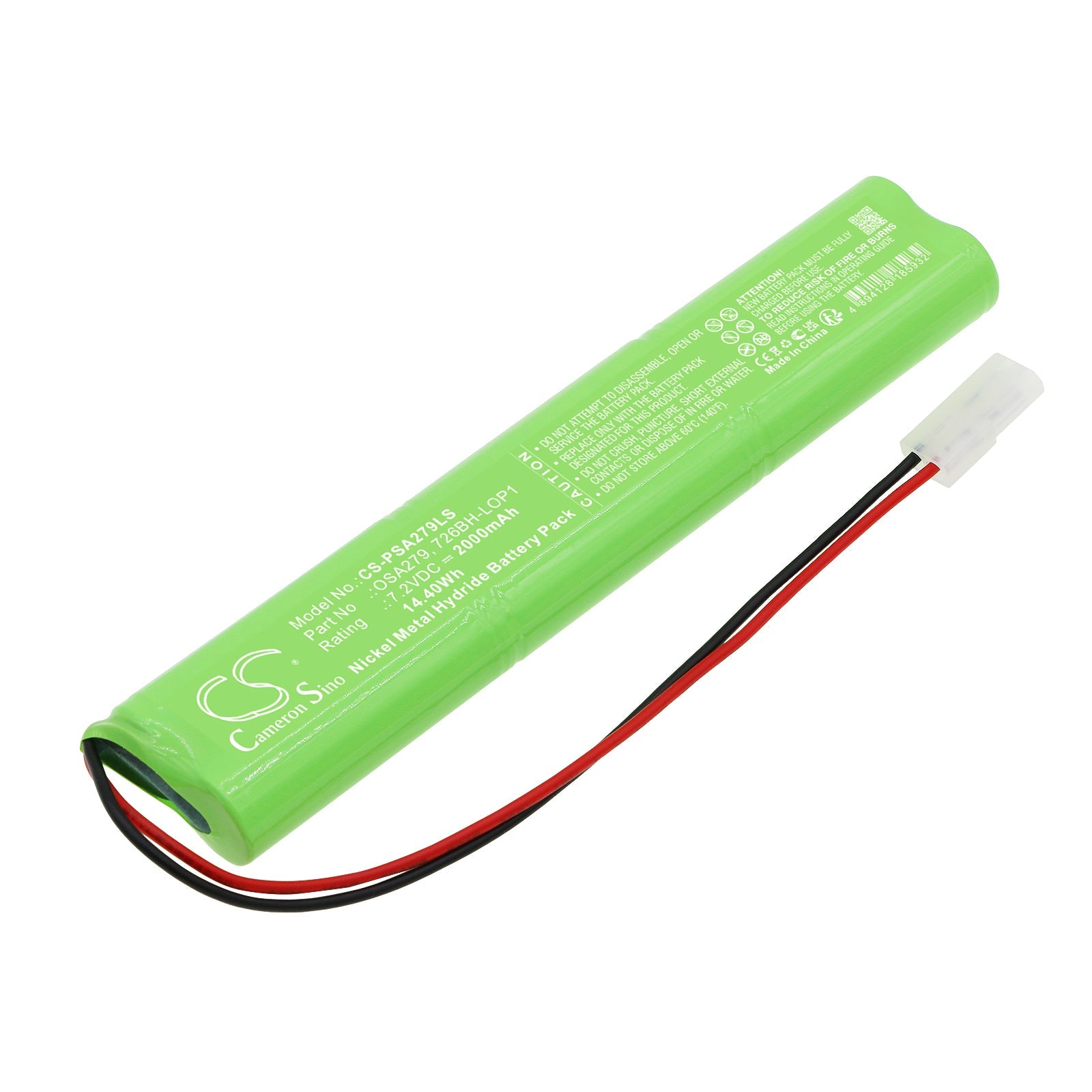 Ni-MH, Emergency Lighting Battery fits Powersonic A6090-2, 7.2V, 2000mAh Emergency Lighting Cameron Sino Technology Limited