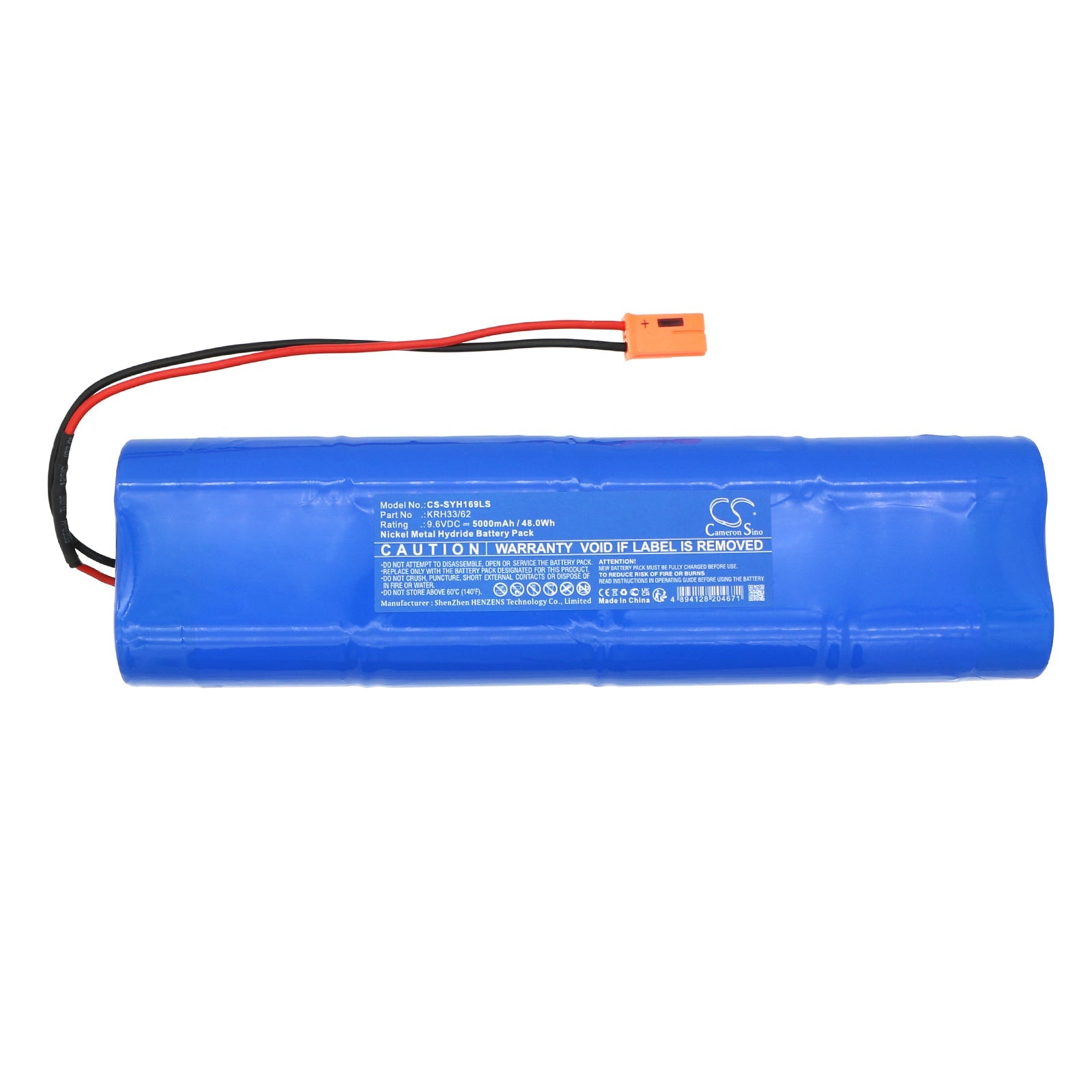Ni-MH, Emergency Lighting Battery fits Streamer Yh08-w1690 16w, 9.6V, 5000mAh Emergency Lighting Cameron Sino Technology Limited