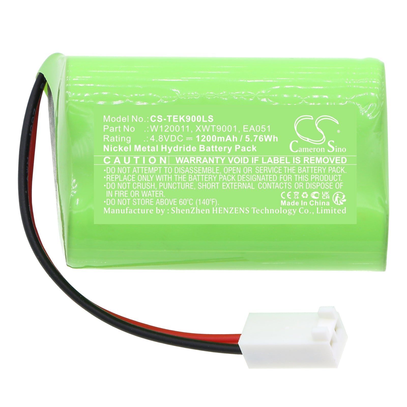 Ni-MH, Emergency Lighting Battery fits Teknoware Esc 90 Emergency Exit Light, 4.8V, 1200mAh Emergency Lighting Cameron Sino Technology Limited