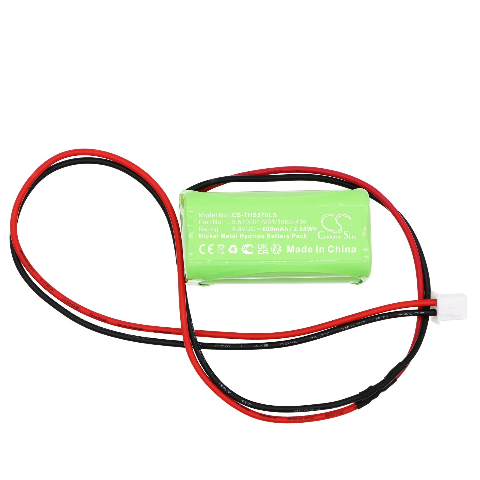 Ni-MH, Emergency Lighting Battery fits Thorn Voyager Styleaccu 3h, 4.8V, 600mAh Emergency Lighting Cameron Sino Technology Limited