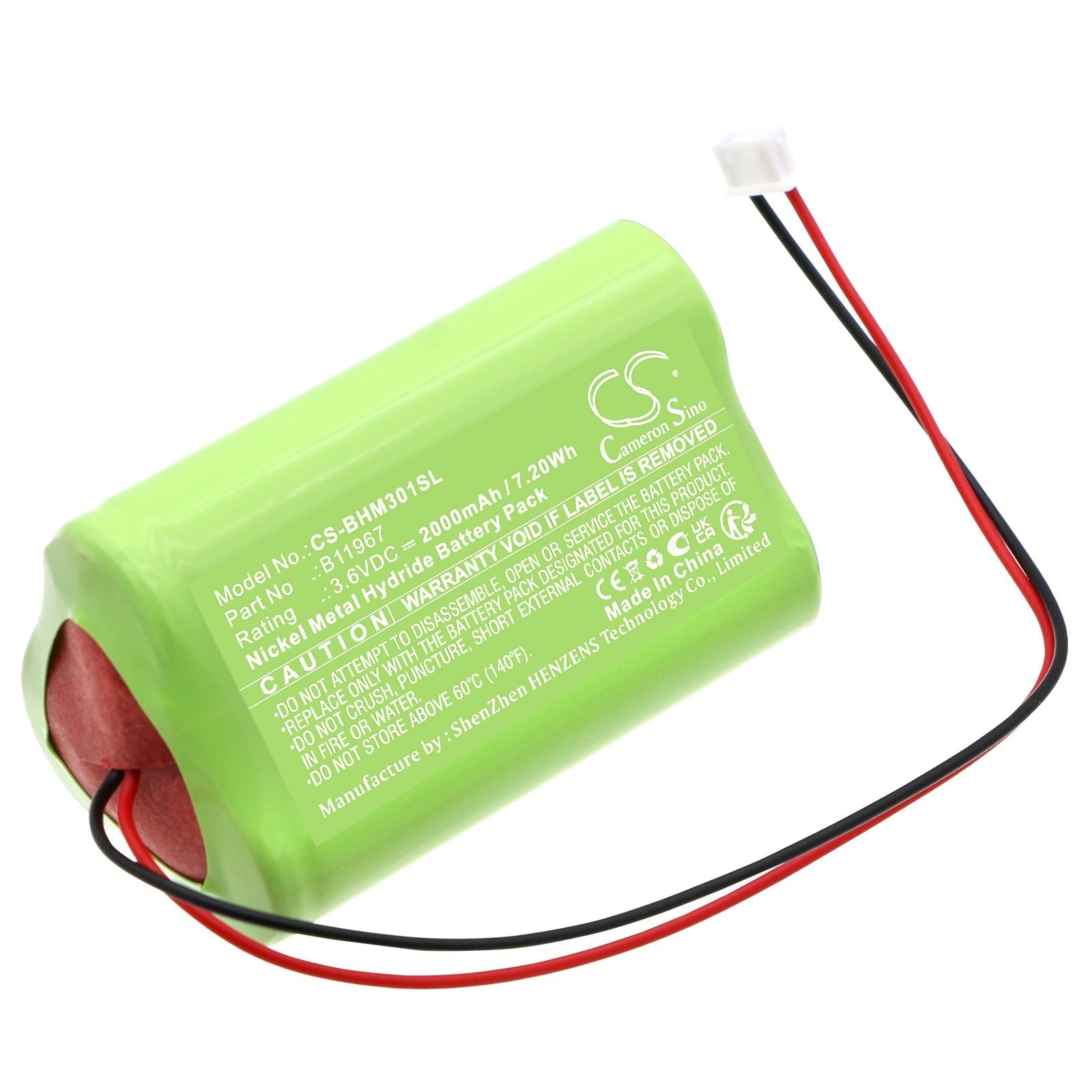 Ni-MH, Equipment, Survey, Test Battery fits Bacharach Medigas Pm 3010 N2o Monitor, 3.6V, 2000mAh Equipment, Survey, Test Cameron Sino Technology Limited
