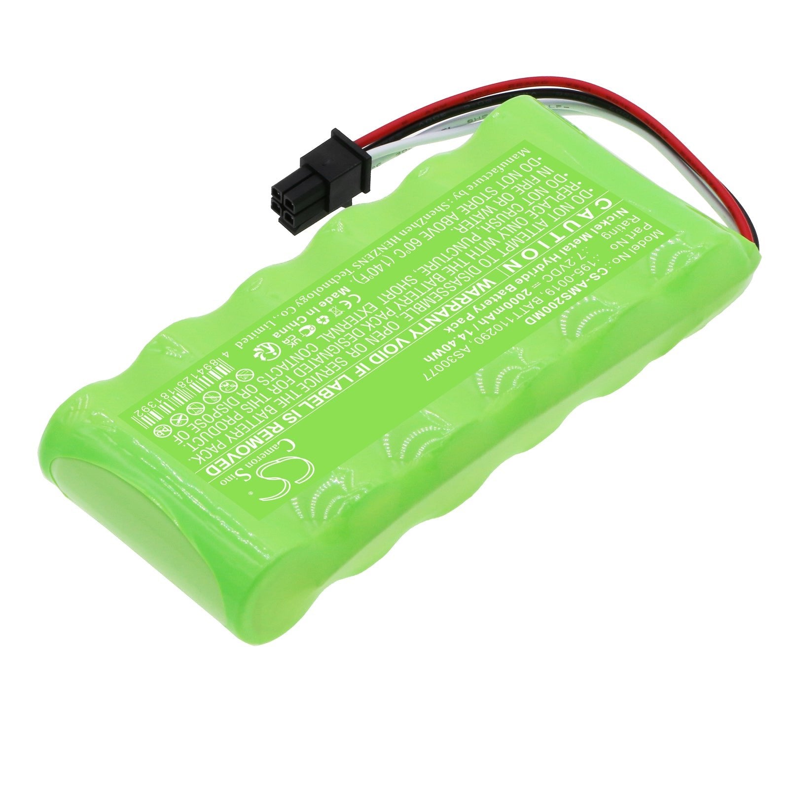 Ni-MH, Medical Battery fits Aspect Medical System A2000 Bis Monitoring, A2000 Monitor, 7.2V, 2000mAh Medical Cameron Sino Technology Limited
