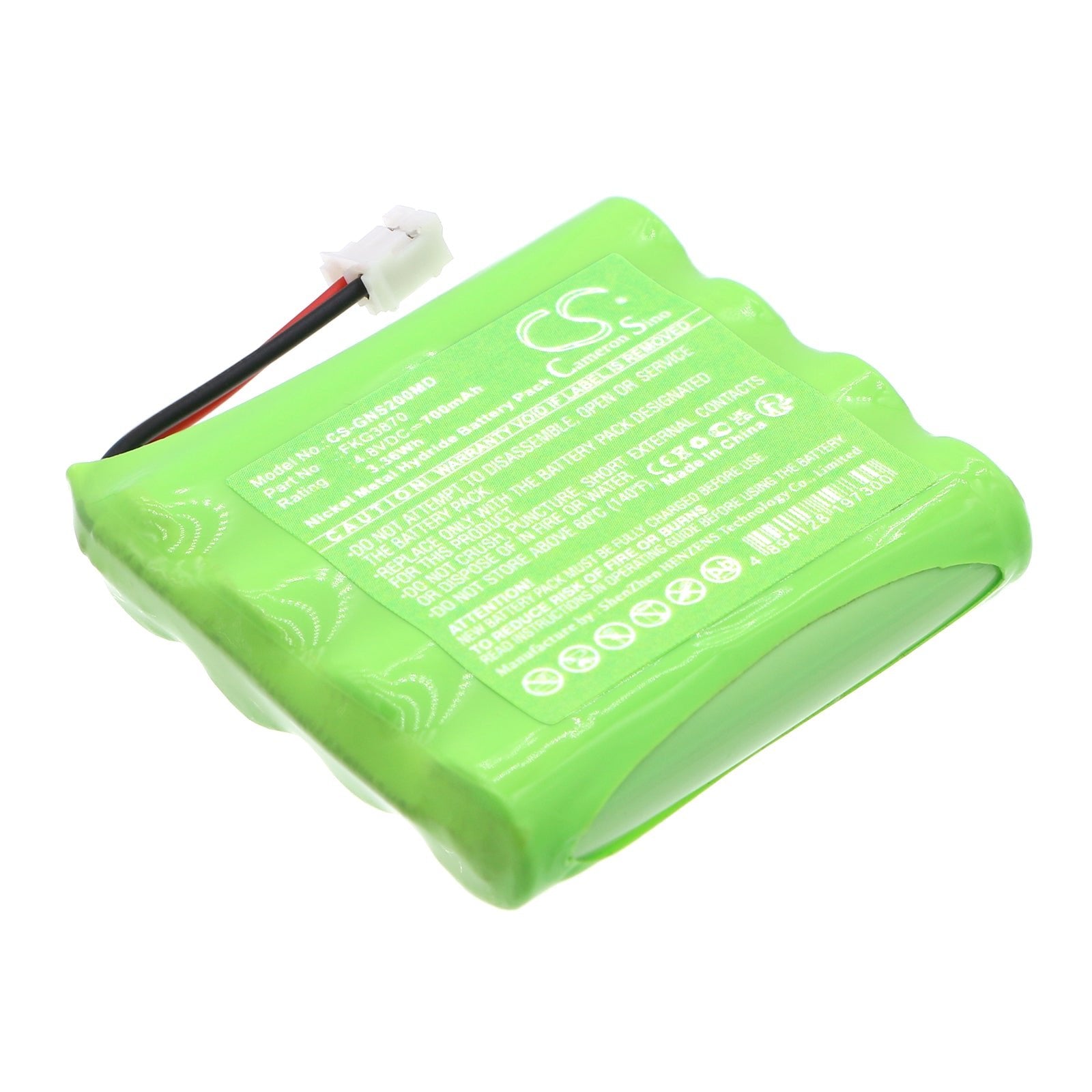 Ni-MH, Medical Battery fits Globus A3r, Duo Tens, 4.8V, 700mAh Medical Cameron Sino Technology Limited