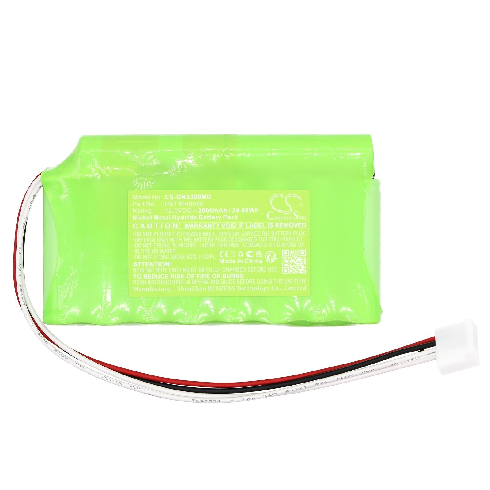 Ni-MH, Medical Battery fits Globus Genesy 3000, Laser Pro Version, 12.0V, 2000mAh Medical Cameron Sino Technology Limited