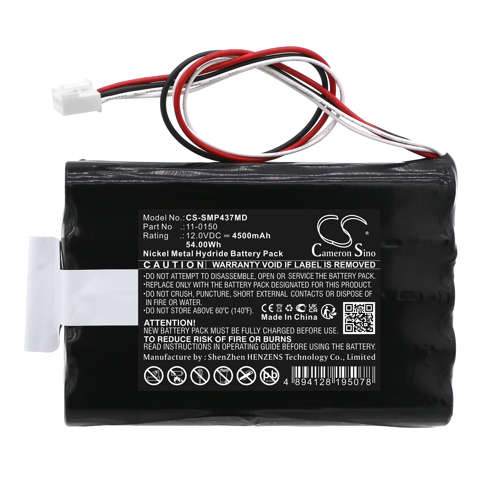 Ni-MH, Medical Battery fits Mge Sam Eps Suction Pump, 12.0V, 4500mAh Medical Cameron Sino Technology Limited
