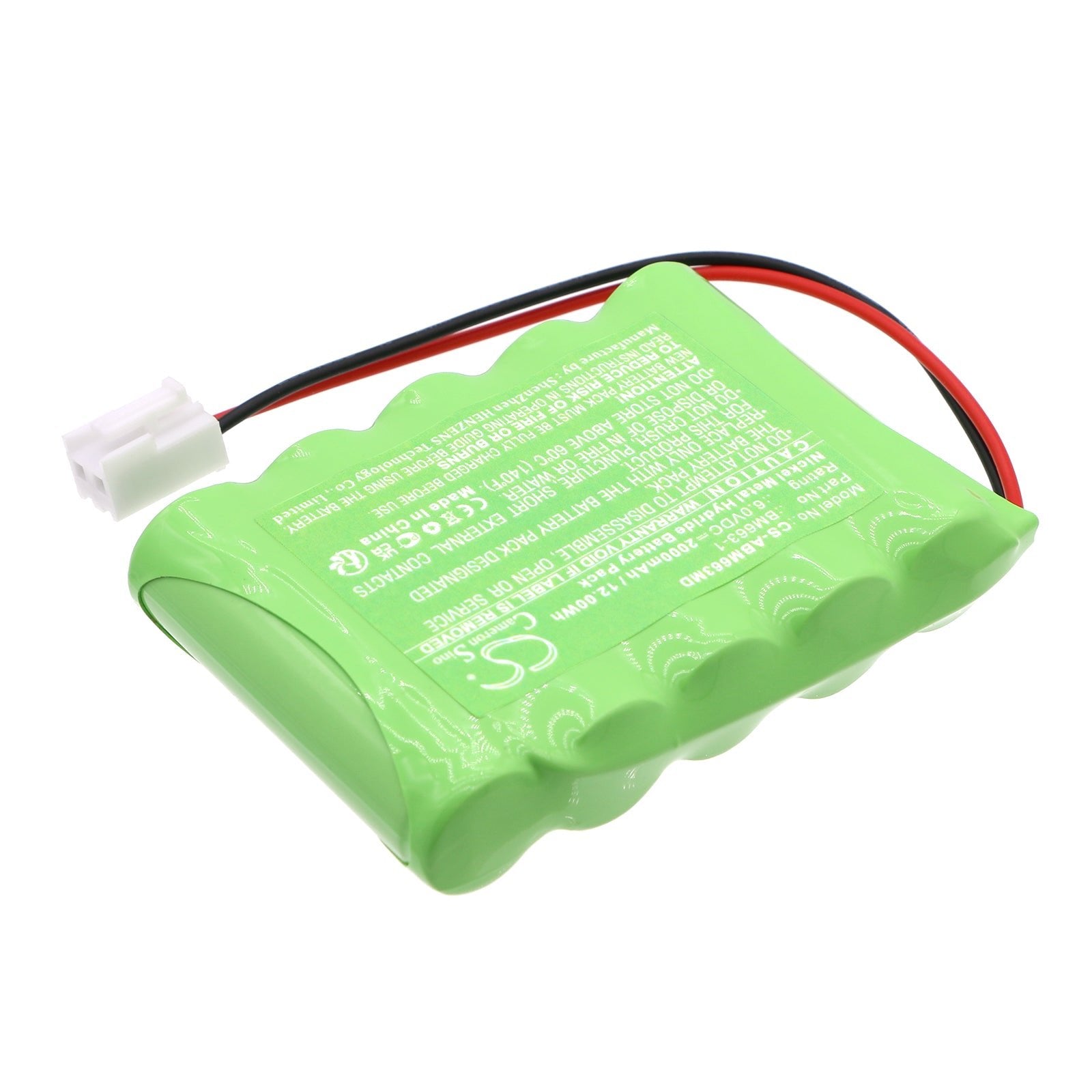 Ni-MH, Medical Battery fits New Age Emavit, Ionotens, 6.0V, 2000mAh Medical Cameron Sino Technology Limited