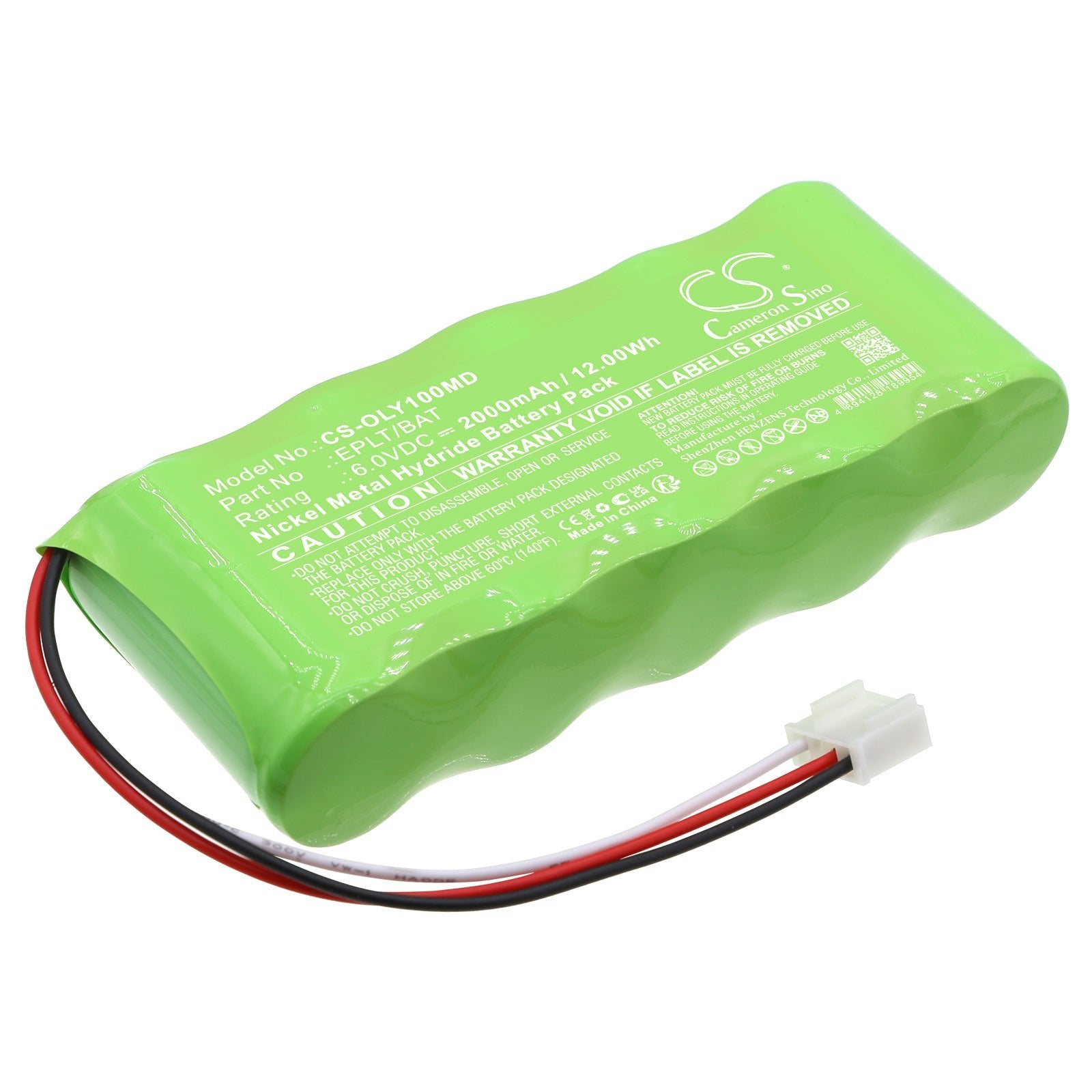 Ni-MH, Medical Battery fits Olympus Epoch Lt Ultrasonic Flaw Detec, 6.0V, 2000mAh Medical Cameron Sino Technology Limited