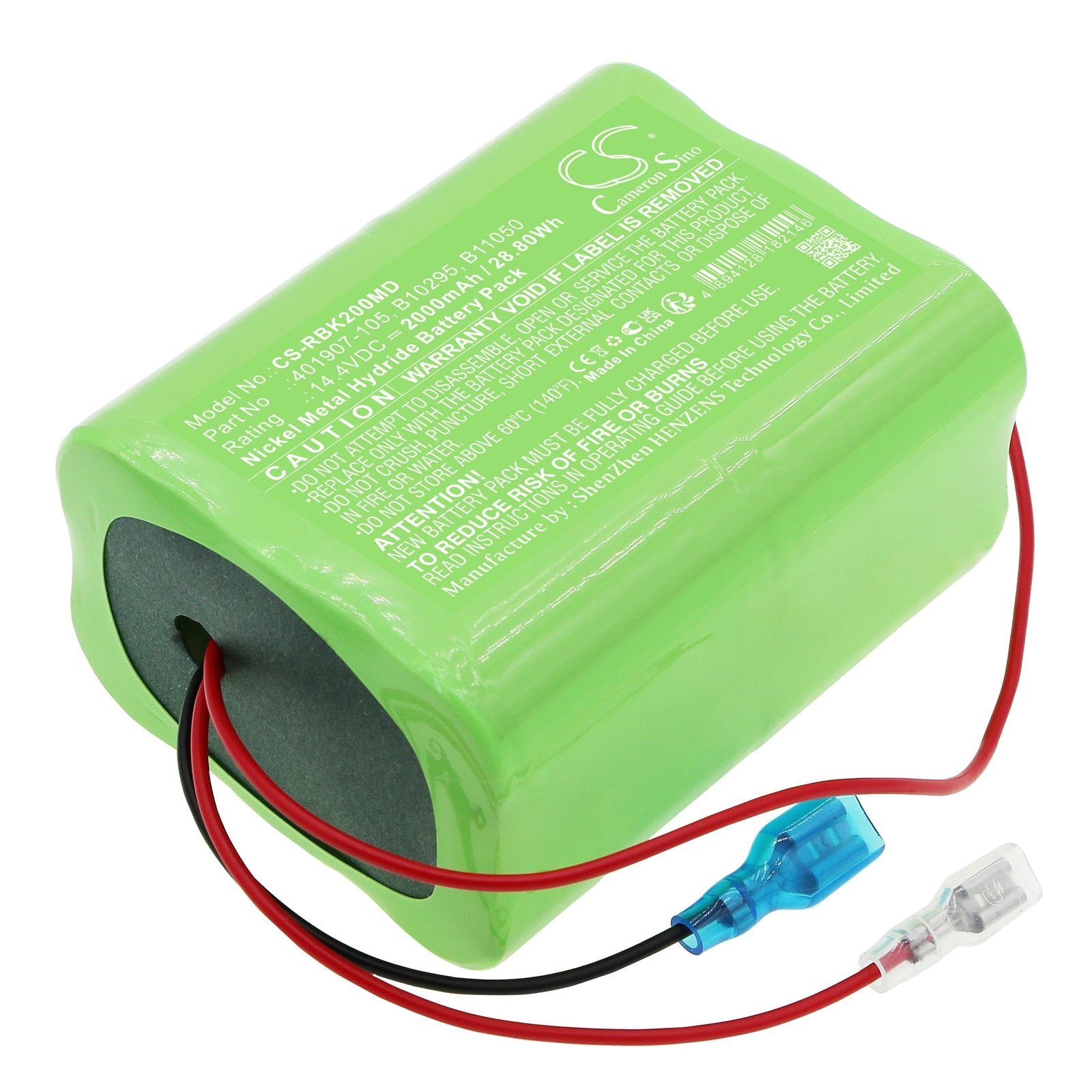 Ni-MH, Medical Battery fits Rauland Borg Bk2000, Nurse Call, 14.4V, 2000mAh Medical Cameron Sino Technology Limited