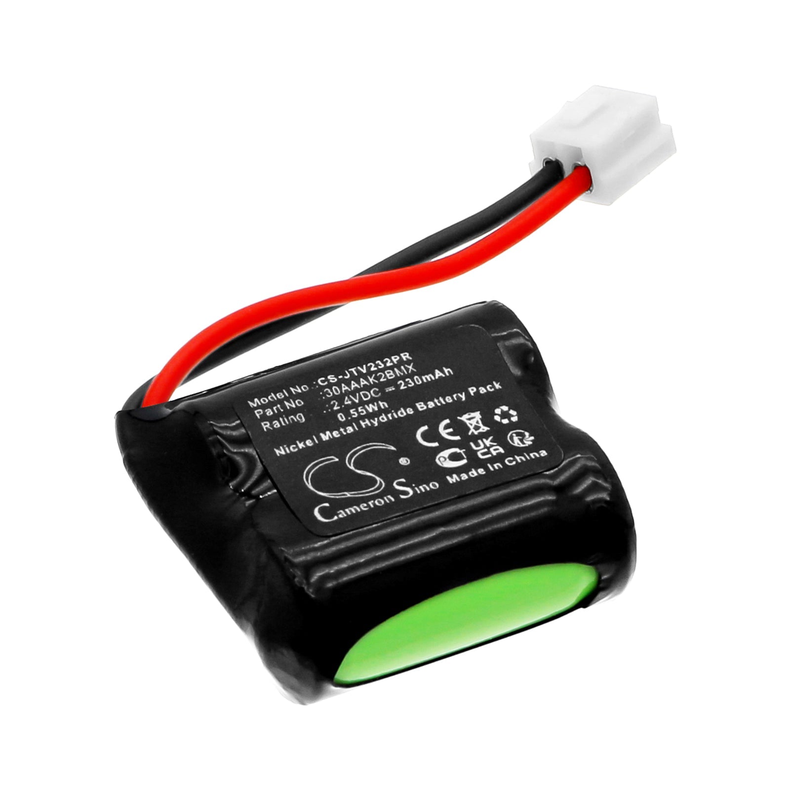 Ni-MH, Pager Battery fits Jtech Commpass Voice Pager, Commpass Vtf Pager, 2.4V, 230mAh Pager Cameron Sino Technology Limited