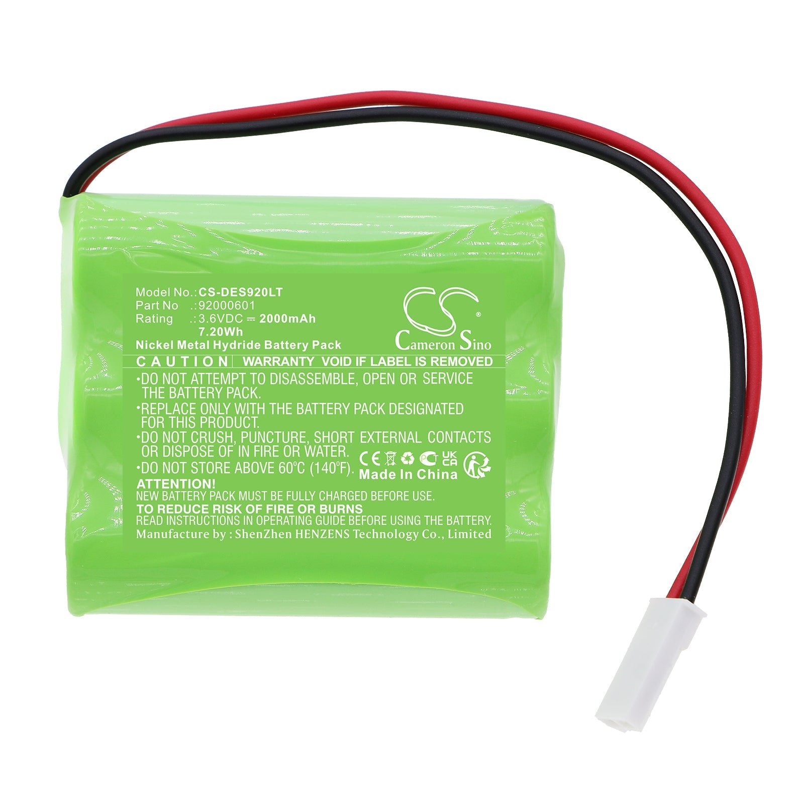Ni-MH, Solar Battery Battery fits Dee Solar, 3.6V, 2000mAh Solar Battery Cameron Sino Technology Limited