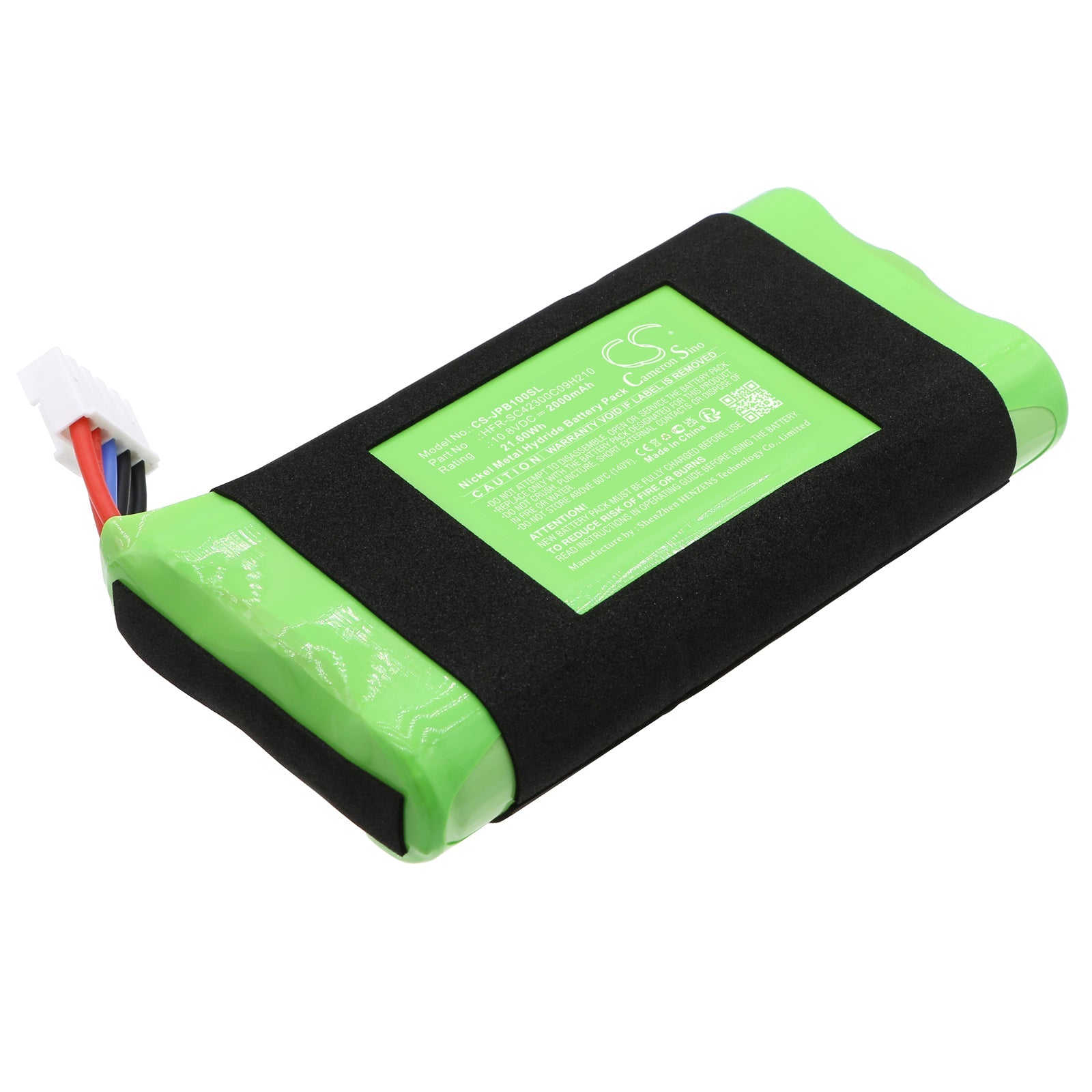 Ni-MH, Speaker Battery fits Jbl Basspro Go, 10.8V, 2000mAh Speaker Cameron Sino Technology Limited