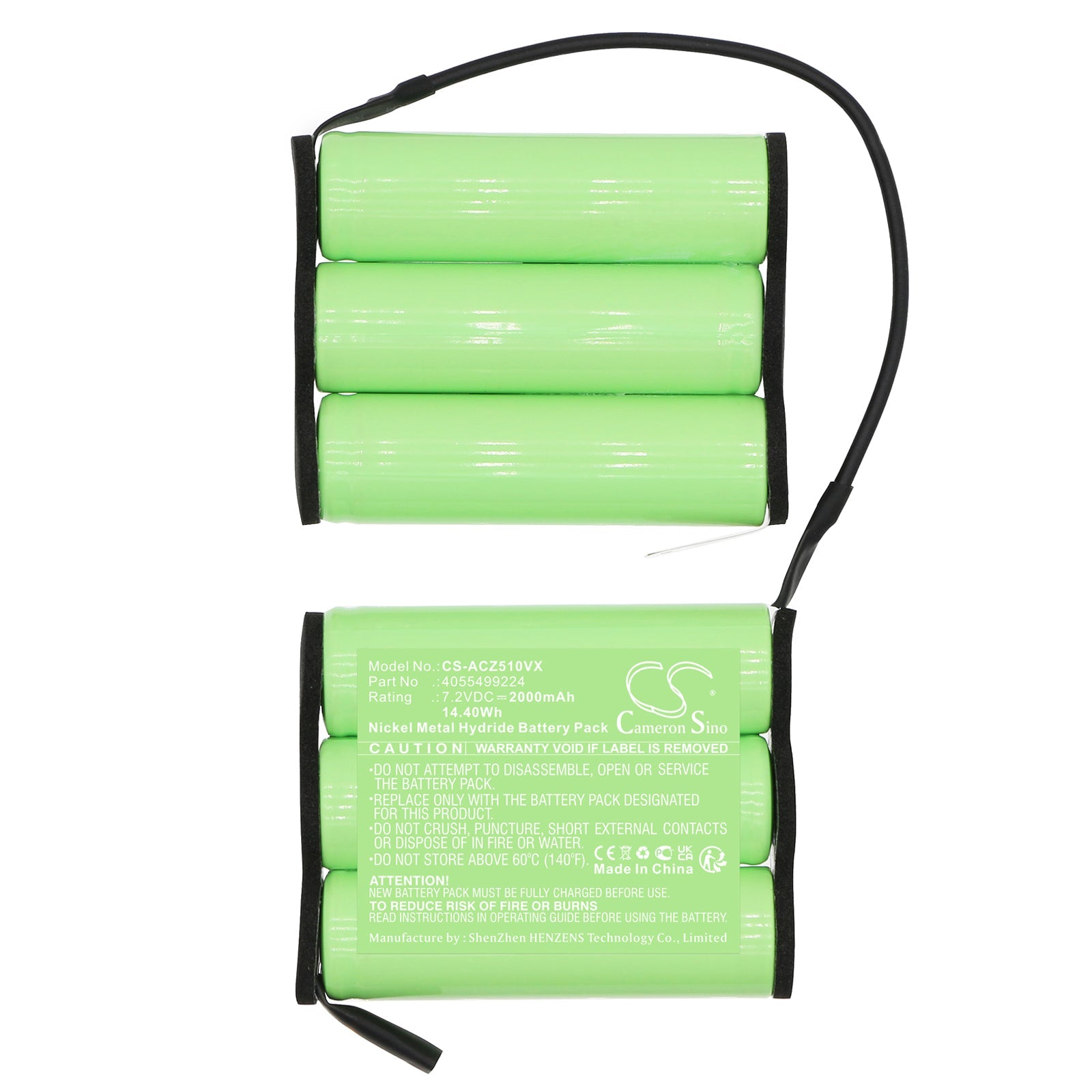 Ni-MH, Vacuum Battery fits Aeg Zb5106, 7.2V, 2000mAh Vacuum Cameron Sino Technology Limited