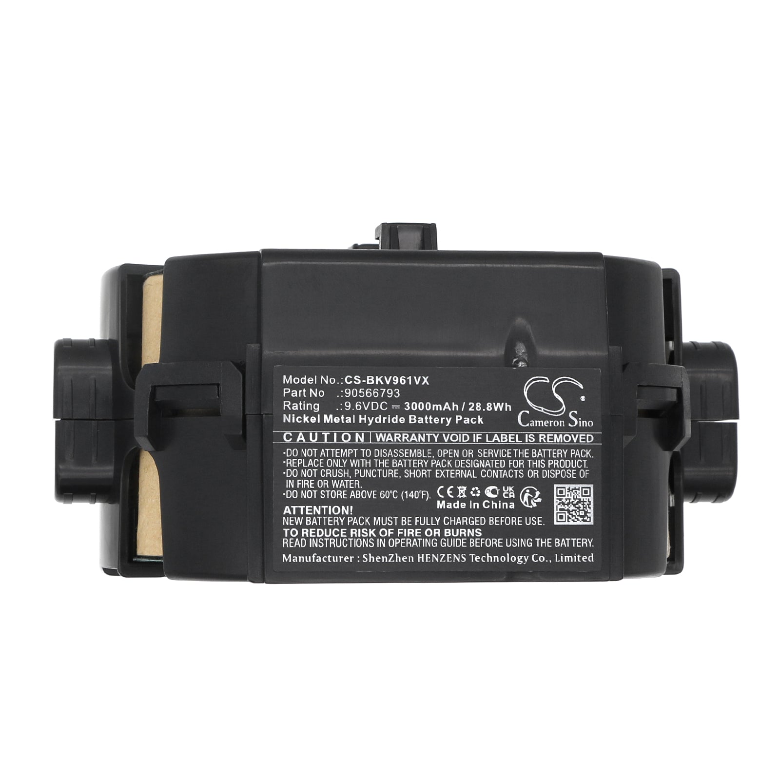 Ni-MH, Vacuum Battery fits Black&decker Dv9610an, Dv9610ecn, 9.6V, 3000mAh Vacuum Cameron Sino Technology Limited