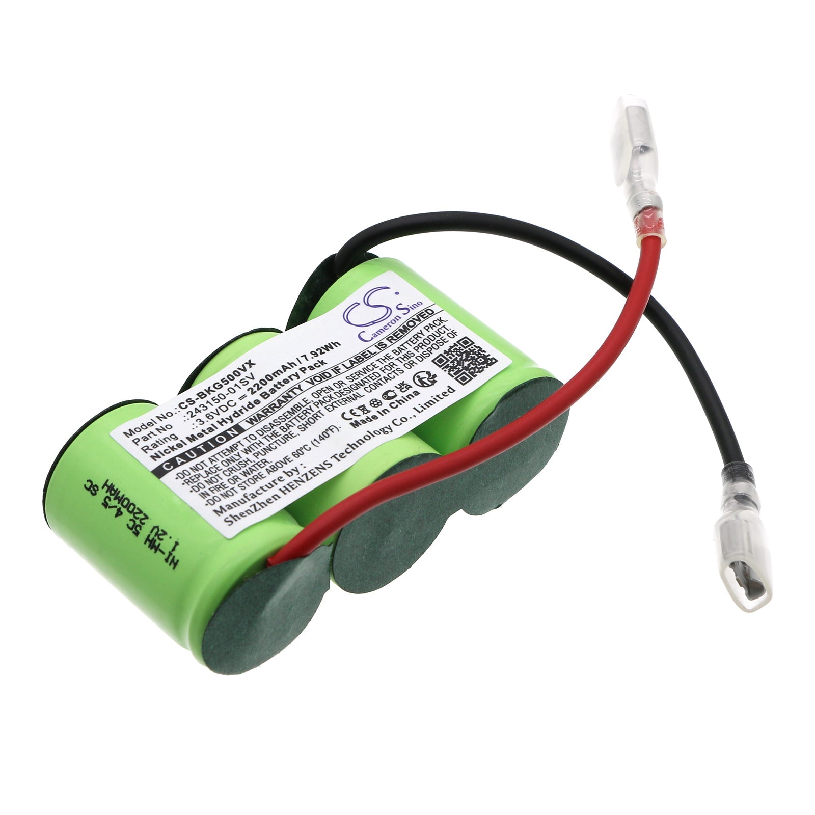 Ni-MH, Vacuum Battery fits Black&decker Gs500, 3.6V, 2200mAh Vacuum Cameron Sino Technology Limited