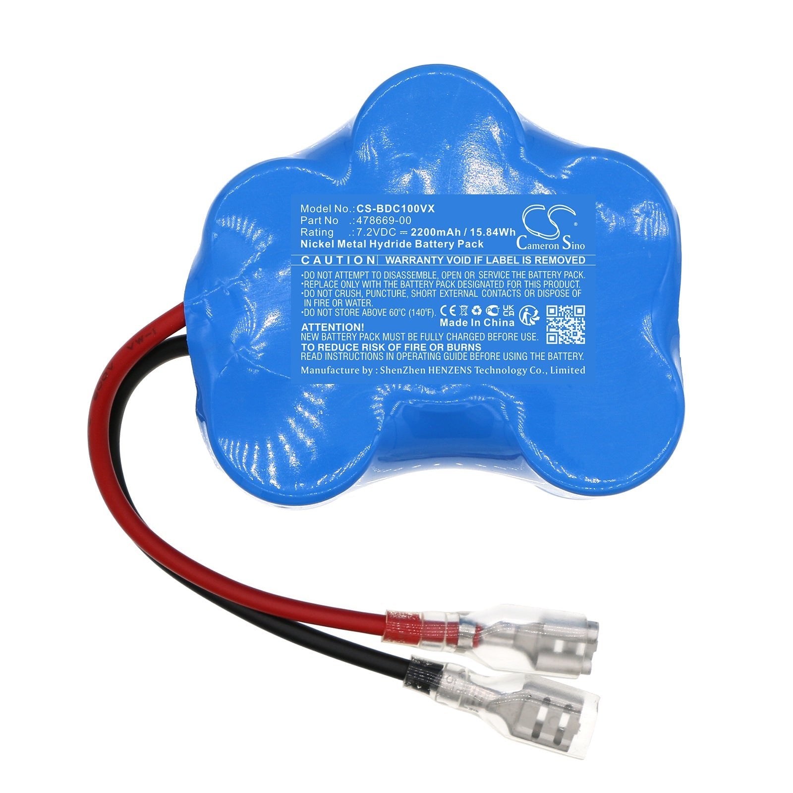 Ni-MH, Vacuum Battery fits Black&decker Ssc1000, 7.2V, 2200mAh Vacuum Cameron Sino Technology Limited