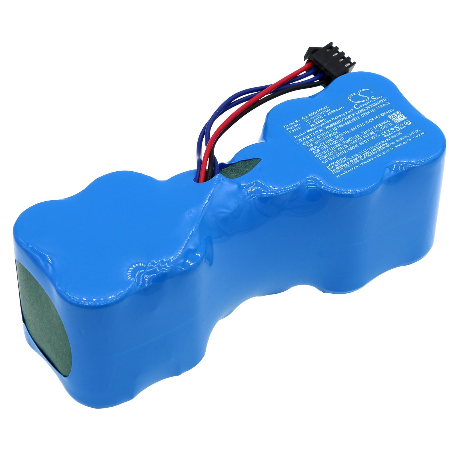 Ni-MH, Vacuum Battery fits Ecovacs Deebot 300, Deebot D300, 12.0V, 2500mAh Vacuum Cameron Sino Technology Limited