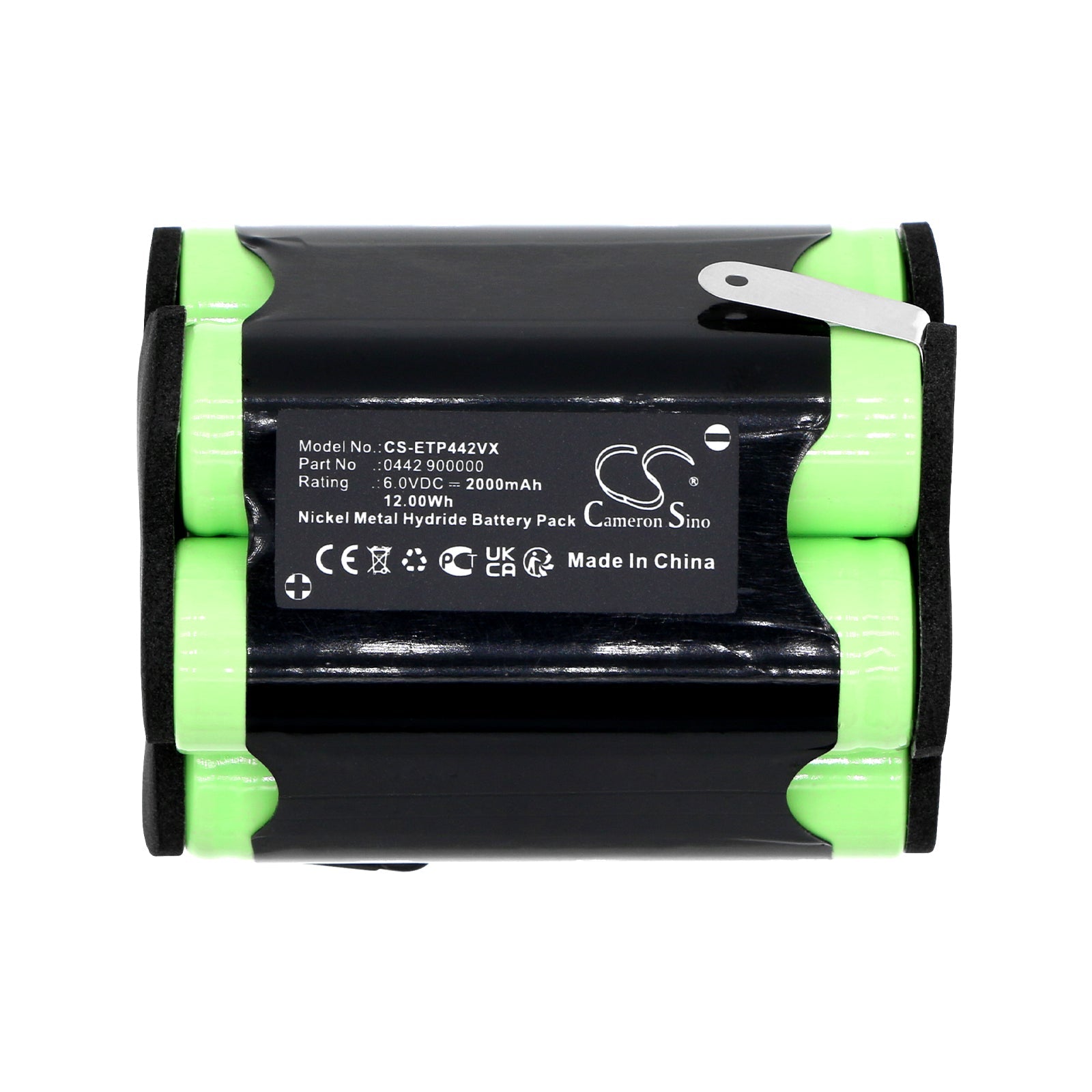 Ni-MH, Vacuum Battery fits Eta 0442 Verto, 6.0V, 2000mAh Vacuum Cameron Sino Technology Limited