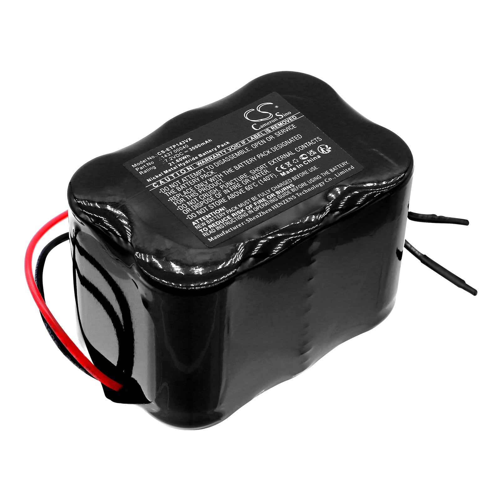 Ni-MH, Vacuum Battery fits Eta 1437 Ponto, 7.2V, 3000mAh Vacuum Cameron Sino Technology Limited