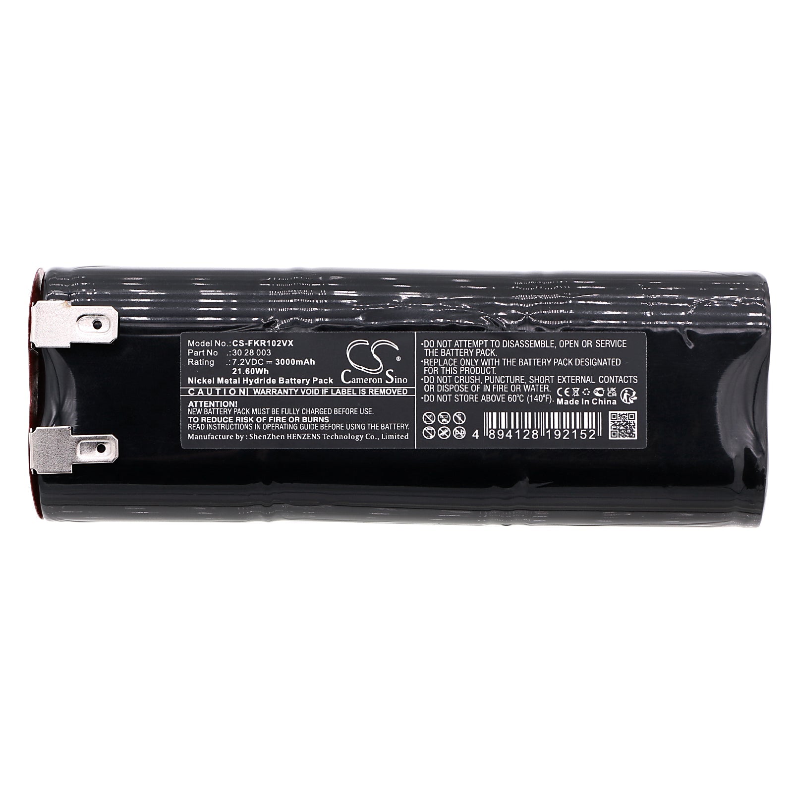 Ni-MH, Vacuum Battery fits Fakir Ic 1022, Ic1022, 7.2V, 3000mAh Vacuum Cameron Sino Technology Limited