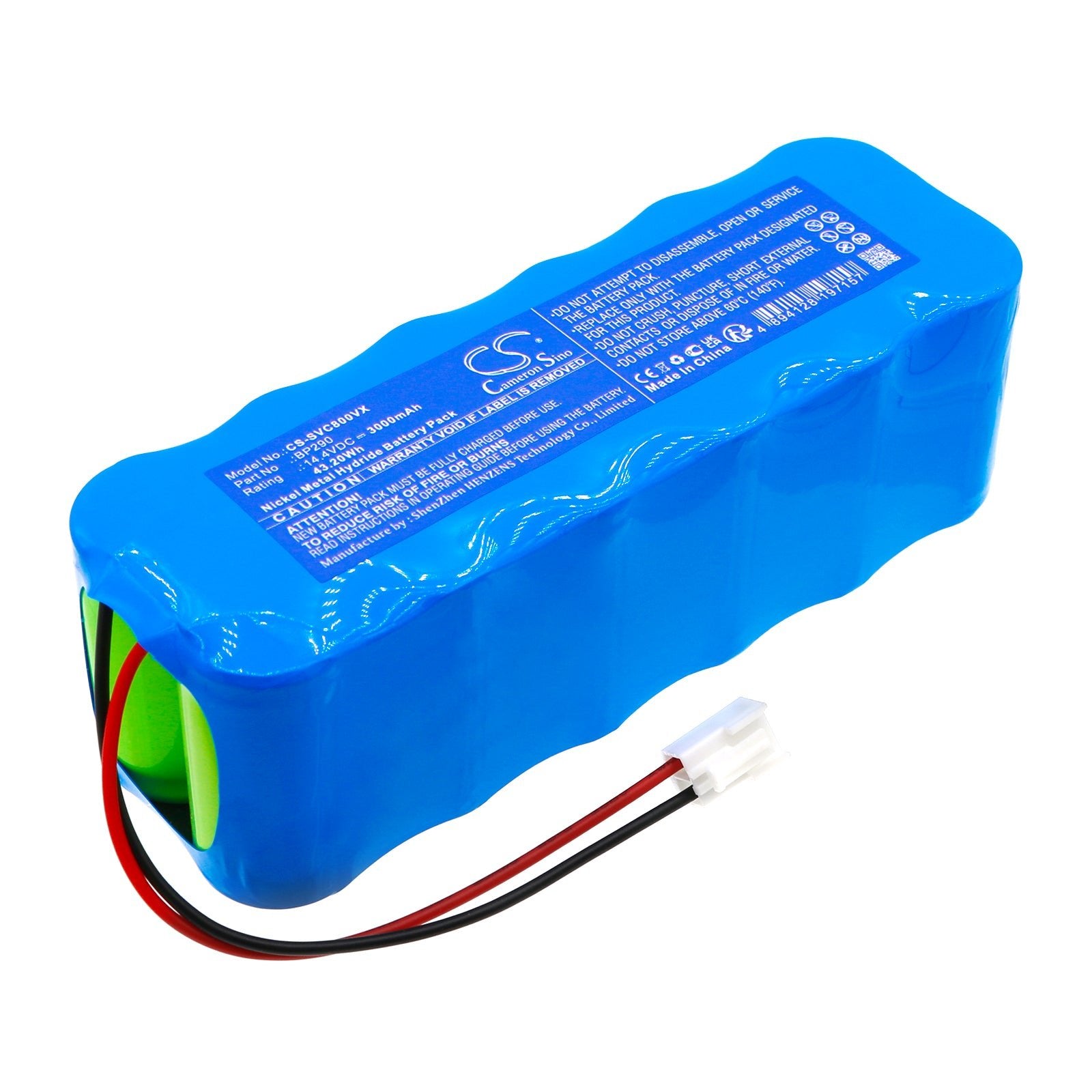 Ni-MH, Vacuum Battery fits Goddess Bp290, Cl290, 14.4V, 3000mAh Vacuum Cameron Sino Technology Limited