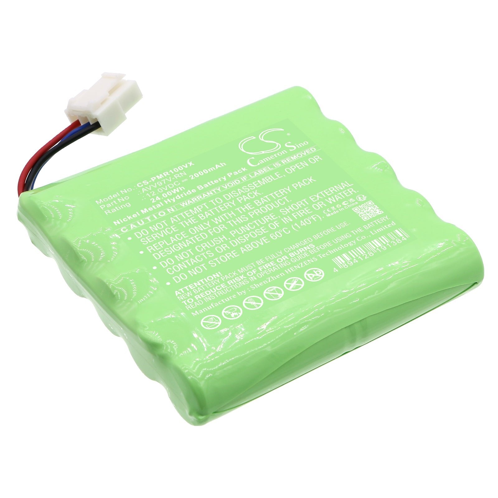 Ni-MH, Vacuum Battery fits Panasonic Mc-rm10-w, Rollan Mc-rm10, 12.0V, 2000mAh Vacuum Cameron Sino Technology Limited