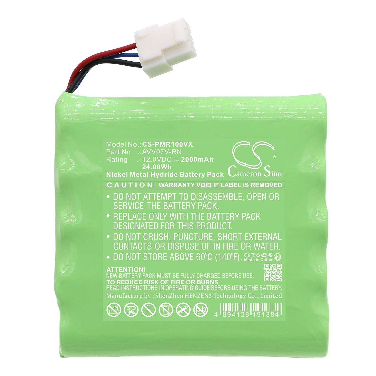 Ni-MH, Vacuum Battery fits Panasonic Mc-rm10-w, Rollan Mc-rm10, 12.0V, 2000mAh Vacuum Cameron Sino Technology Limited