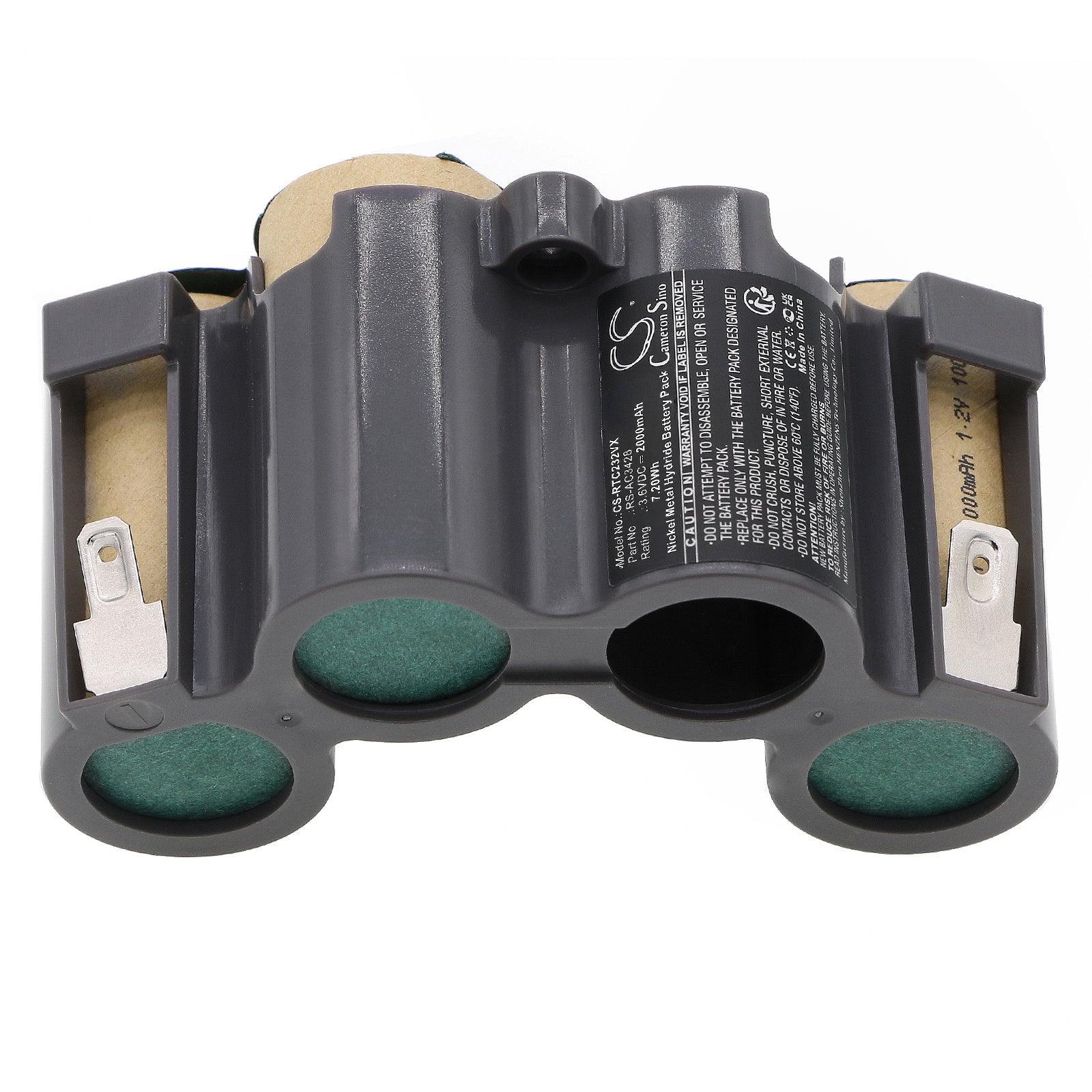 Ni-MH, Vacuum Battery fits Rowenta Ac232001/2d0, Ac232001/2d1, 3.6V, 2000mAh Vacuum Cameron Sino Technology Limited