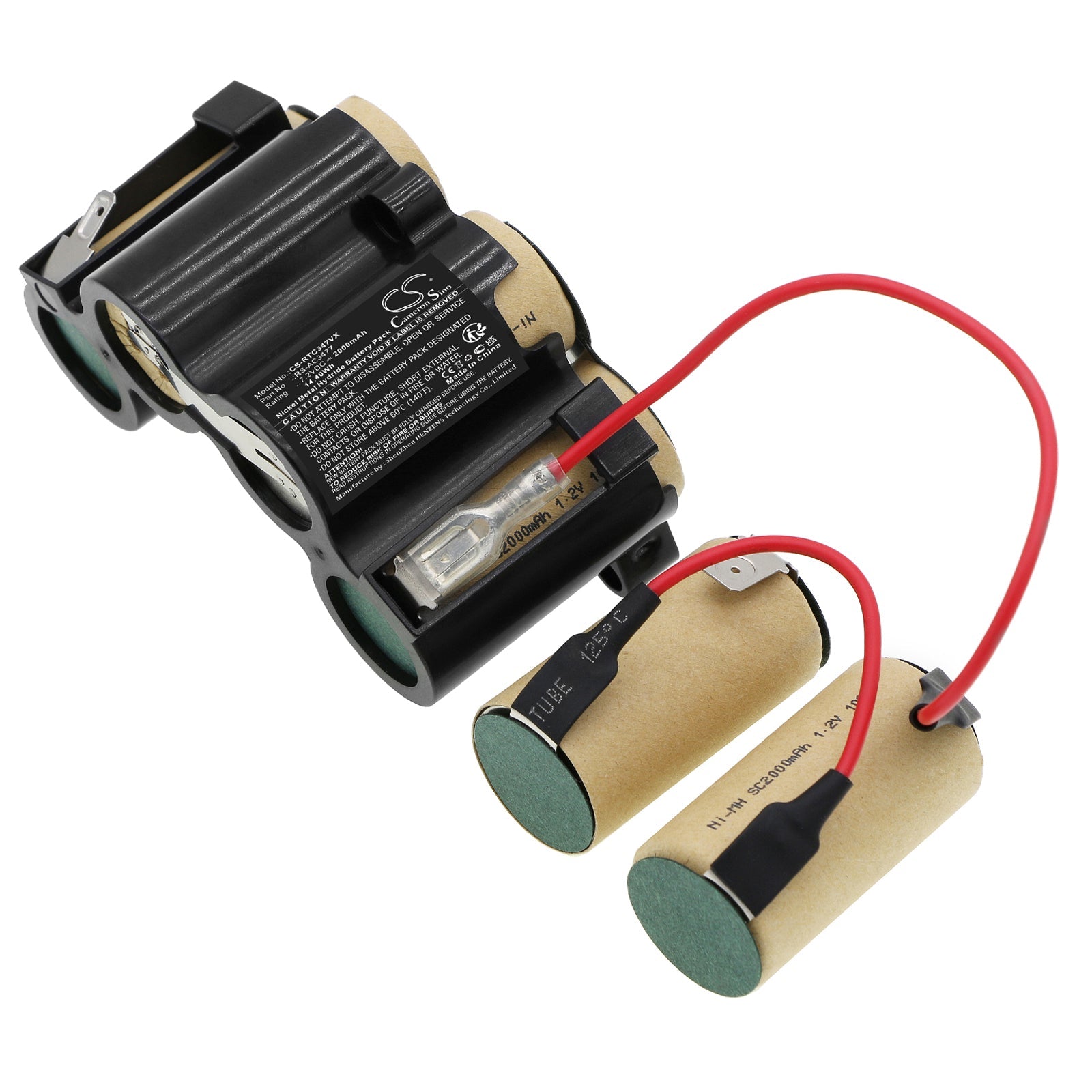 Ni-MH, Vacuum Battery fits Rowenta Ac47, Ac4769, 7.2V, 2000mAh Vacuum Cameron Sino Technology Limited