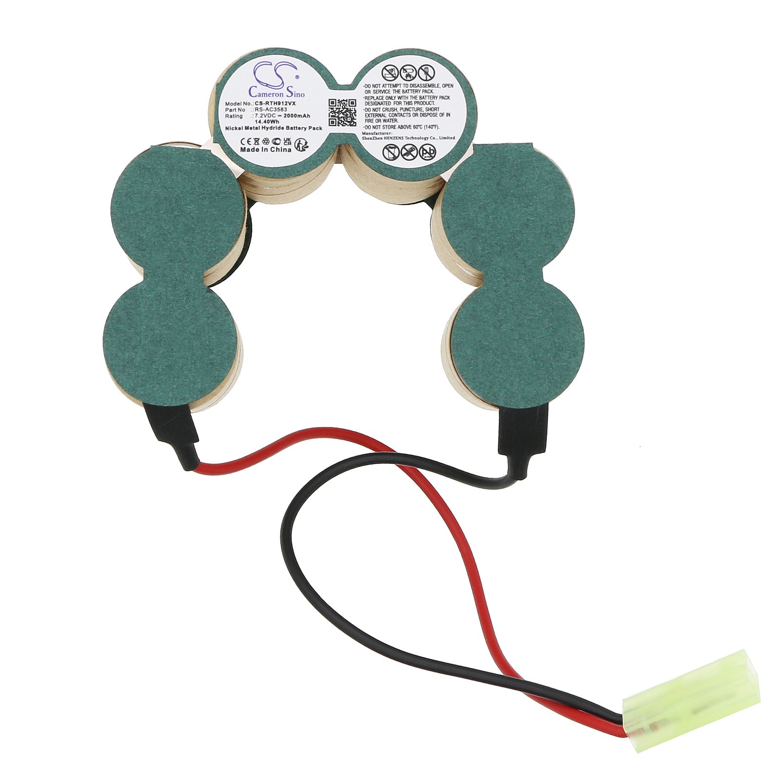 Ni-MH, Vacuum Battery fits Rowenta Ac912501, Cleanette Air Force, 7.2V, 2000mAh Vacuum Cameron Sino Technology Limited