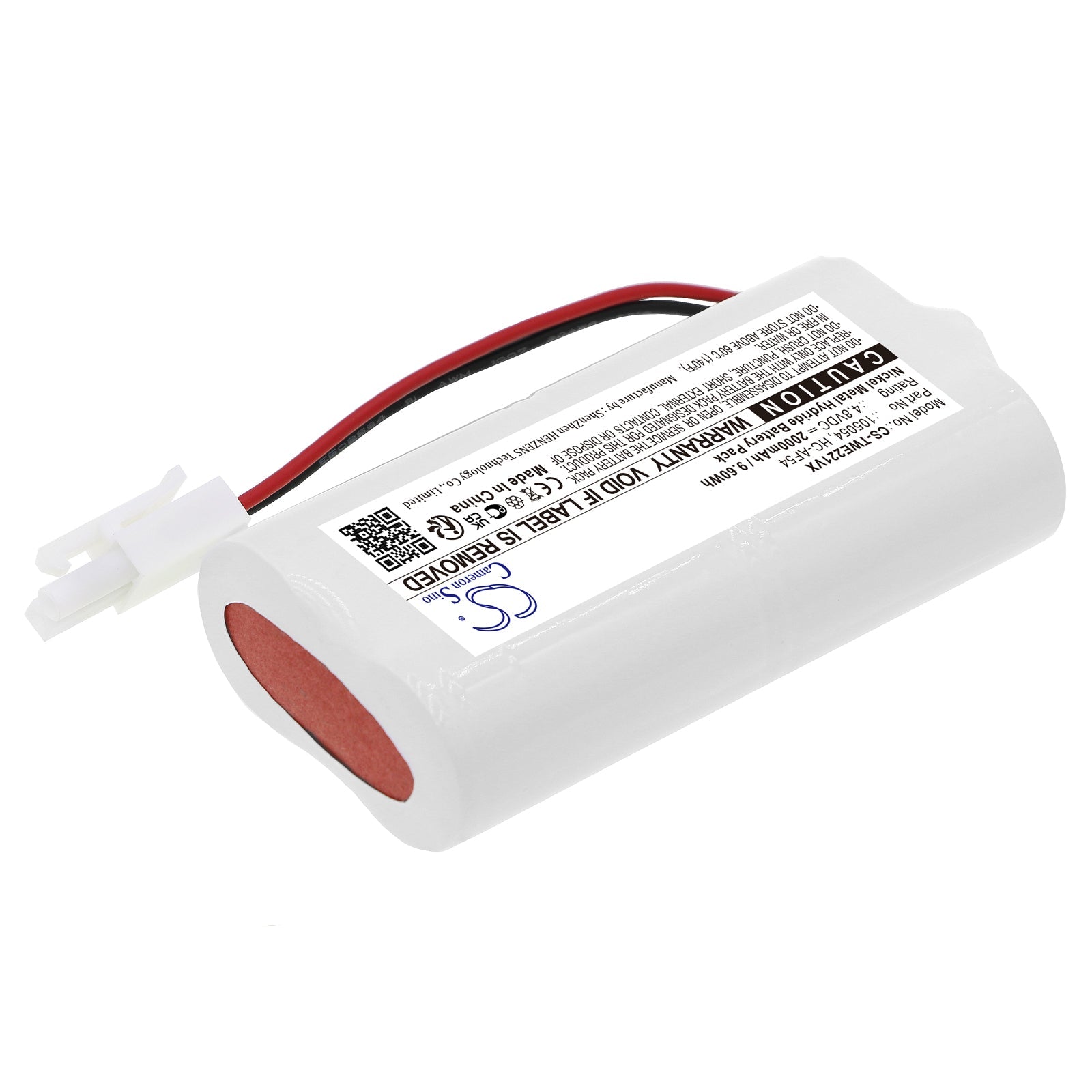 Ni-MH, Vacuum Battery fits Twinbird Hc-e221, Hc-e221bl, 4.8V, 2000mAh Vacuum Cameron Sino Technology Limited