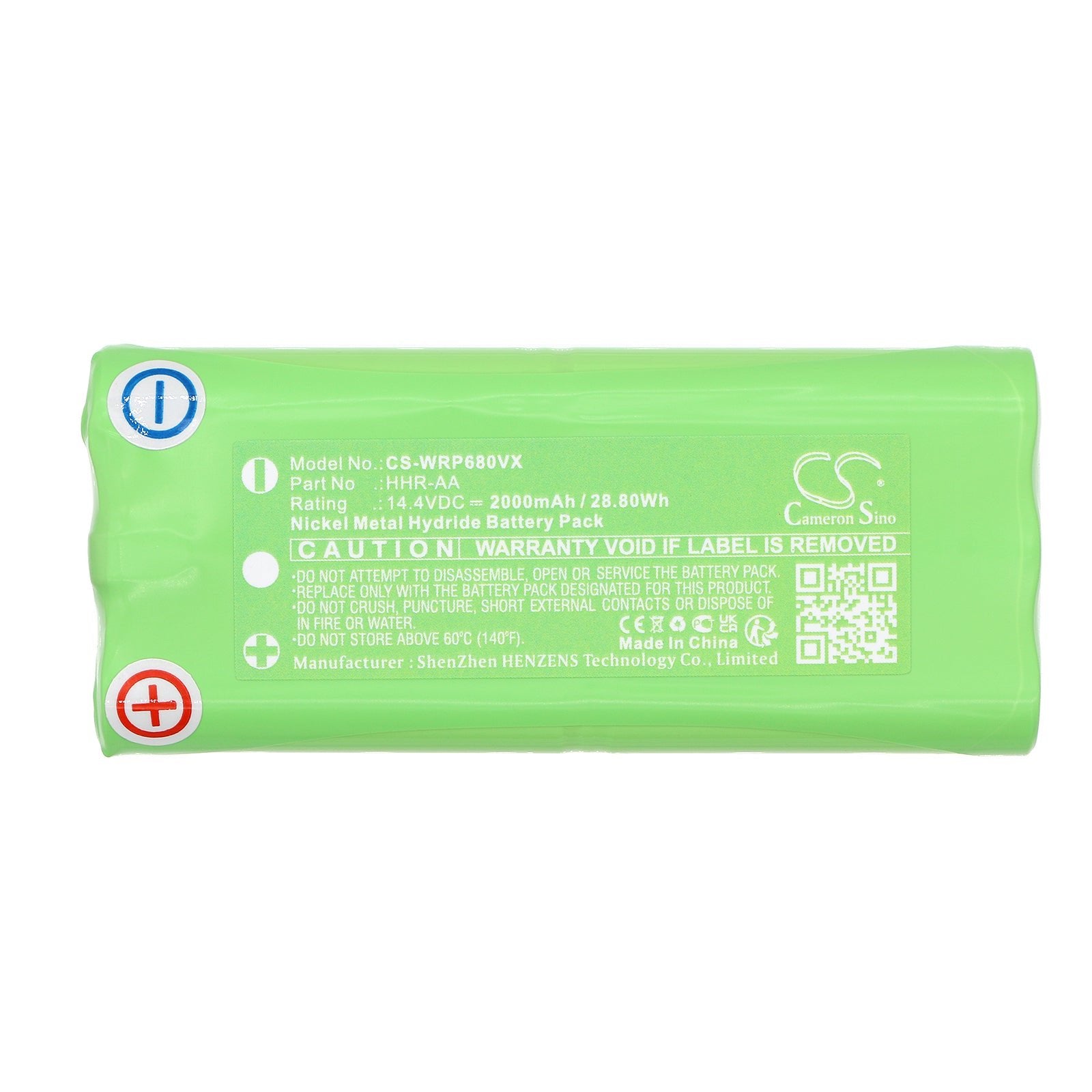 Ni-MH, Vacuum Battery fits Whirlpool L68m, 14.4V, 2000mAh Vacuum Cameron Sino Technology Limited