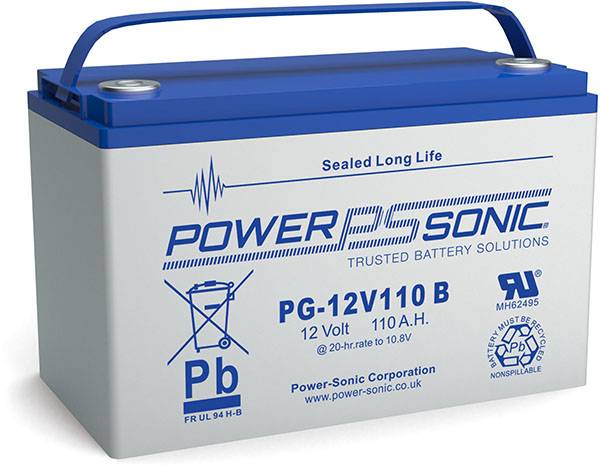 Power Sonic PG-12V110 FR Deep Cycle Vrla Battery Replaces 12V-111.00Ah Sealed Lead Acid Batteries Power Sonic