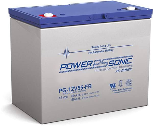 Power Sonic PG-12V60 FR Deep Cycle Vrla Battery Replaces 12V-60.00Ah Sealed Lead Acid Batteries Power Sonic