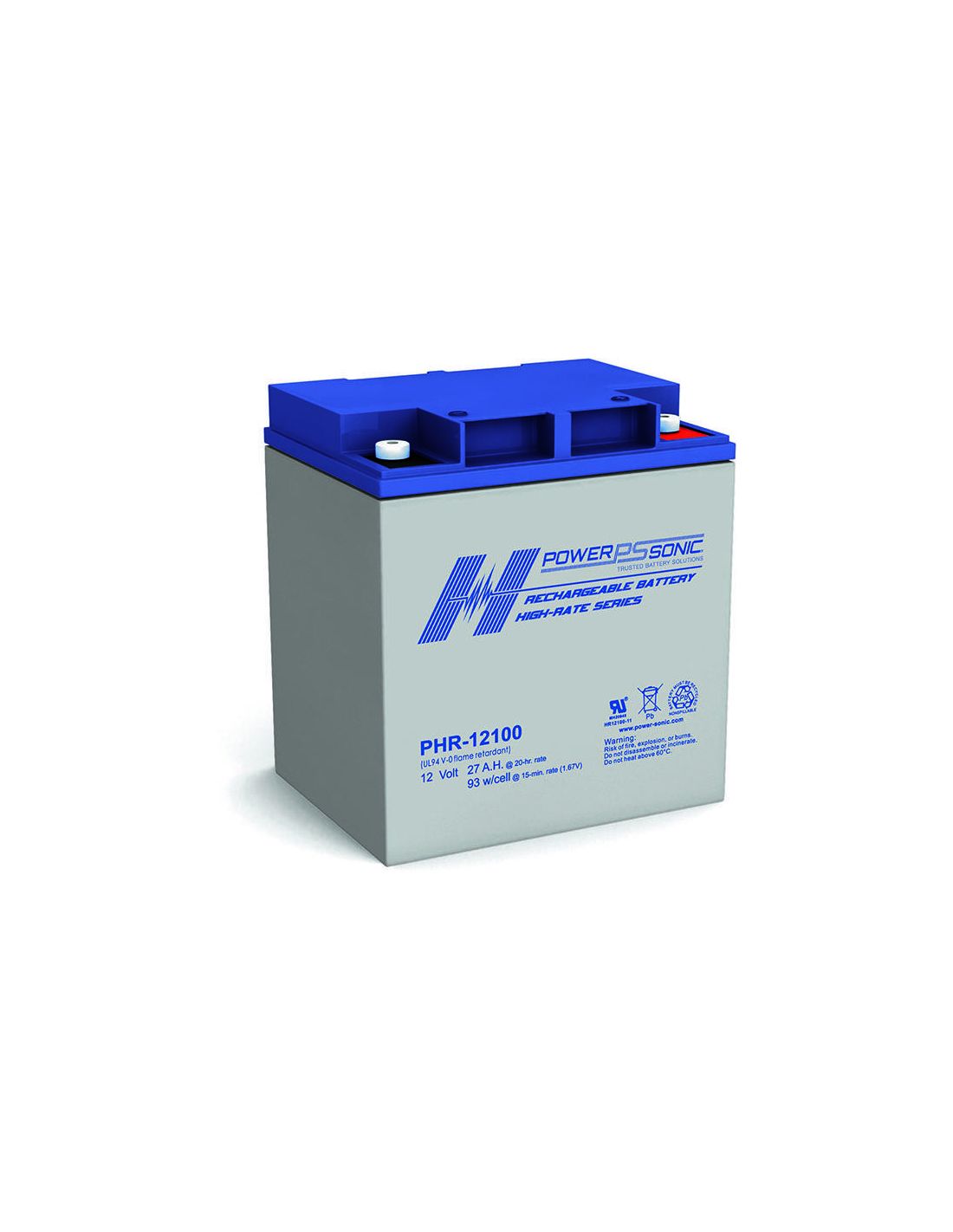 Power Sonic PHR-12100 High-rate Vrla Battery Replaces 12V-27.00Ah Sealed Lead Acid Batteries Power Sonic