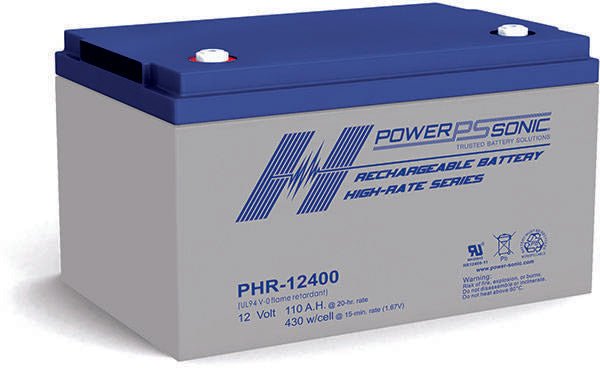 Power Sonic PHR-12400 High-rate Vrla Battery Replaces 12V-110.00Ah Sealed Lead Acid Batteries Power Sonic
