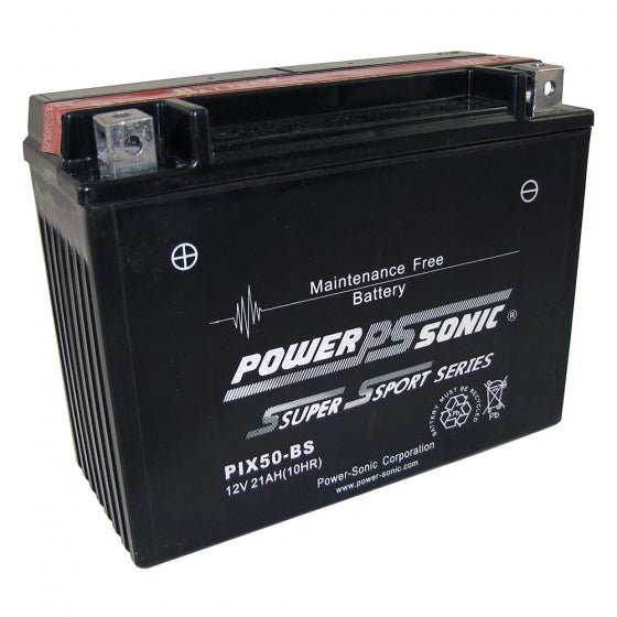 Power Sonic PIX50-BS 12V-21Ah-429 cca Powersports Battery Powersports Batteries Power Sonic