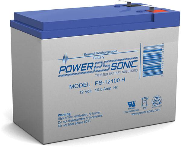 Power Sonic PS-12100H General Purpose Vrla Battery Replaces 12V-10.50Ah Sealed Lead Acid Batteries Power Sonic