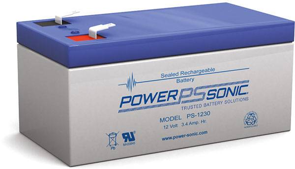 Power Sonic PS-1230 General Purpose Vrla Battery Replaces 12V-3.40Ah Sealed Lead Acid Batteries Power Sonic