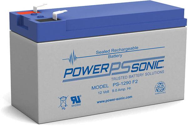 Power Sonic PS-1290 General Purpose Vrla Battery Replaces 12V-9.00Ah Sealed Lead Acid Batteries Power Sonic F2 (0.25" Inch Quick Disconnect Tabs)