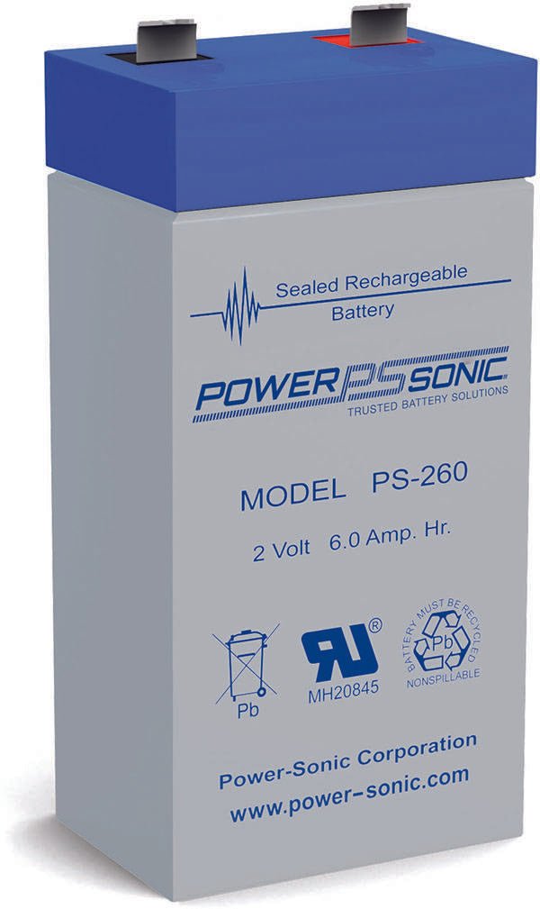 Power Sonic PS-260 General Purpose Vrla Battery Replaces 2V-6.00Ah Sealed Lead Acid Batteries Power Sonic
