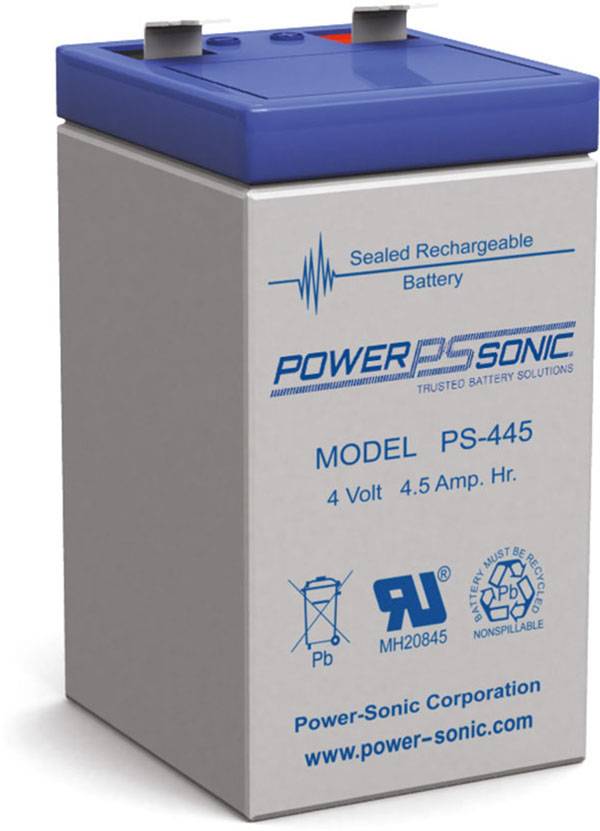 Power Sonic PS-445 General Purpose Vrla Battery Replaces 4V-4.50Ah Sealed Lead Acid Batteries Power Sonic