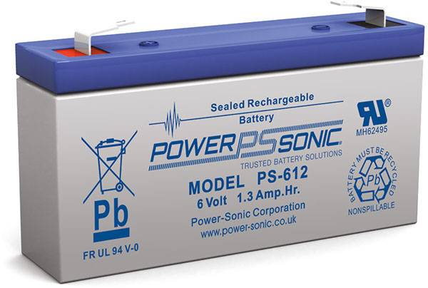 Power Sonic PS-612 General Purpose Vrla Battery Replaces 6V-1.20Ah Sealed Lead Acid Batteries Power Sonic