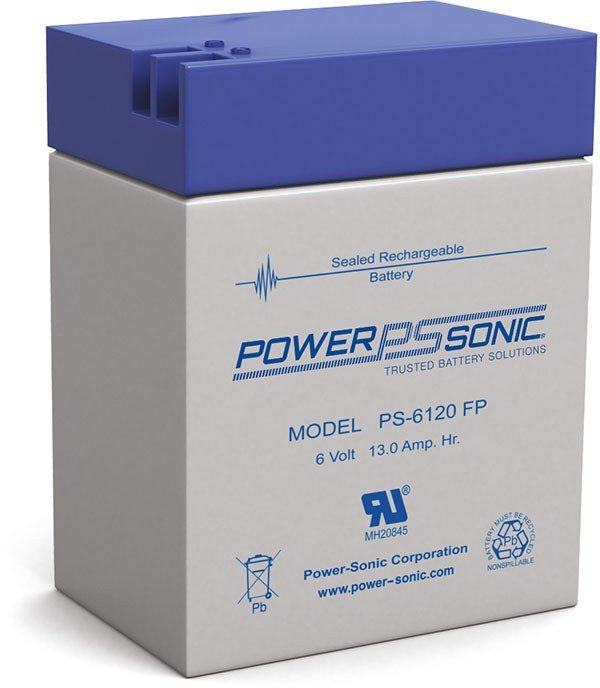Power Sonic PS-6120FP General Purpose Vrla Battery Replaces 6V-13.00Ah Sealed Lead Acid Batteries Power Sonic