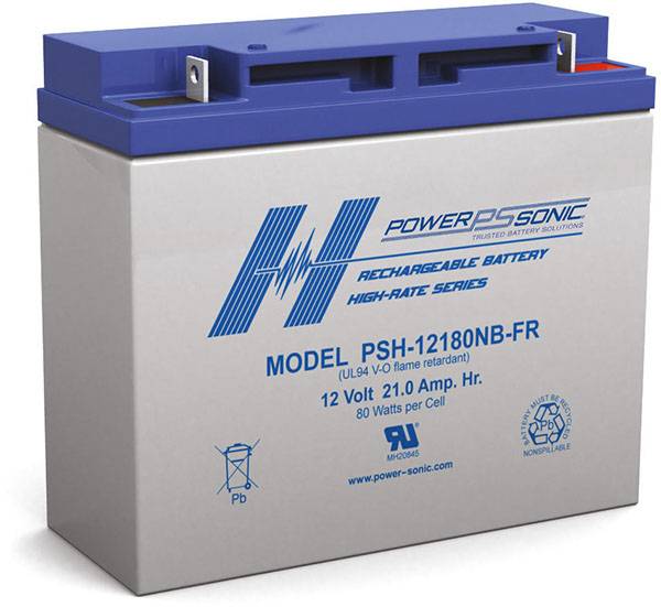 Power Sonic PSH-12180FR High-rate Vrla Battery Replaces 12V-21.00Ah Sealed Lead Acid Batteries Power Sonic