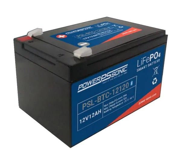 Power Sonic PSL-BTC-12120 Bluetooth Lithium Smart Battery Replaces 12.8V-12Ah Sealed Lead Acid Batteries Power Sonic