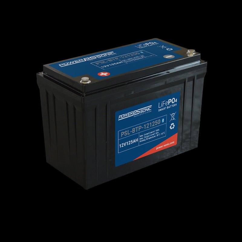 Power Sonic PSL-BTP-121250 Bluetooth Lithium Smart Battery Replaces 12.8V-125Ah Sealed Lead Acid Batteries Power Sonic
