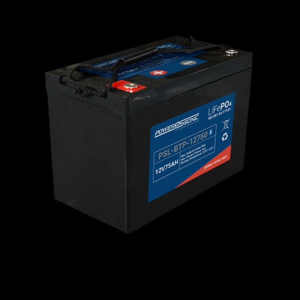 Power Sonic PSL-BTP-12750 Bluetooth Lithium Smart Battery Replaces 12.8V-75Ah Sealed Lead Acid Batteries Power Sonic