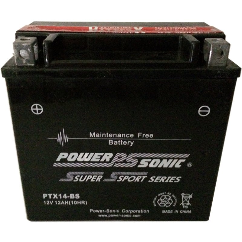 Power Sonic PTX14-BS 12V-12Ah-260 cca Powersports Battery Powersports Batteries Power Sonic