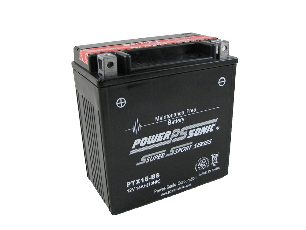 Power Sonic PTX16-BS 12V-14Ah-299 cca Powersports Battery Powersports Batteries Power Sonic